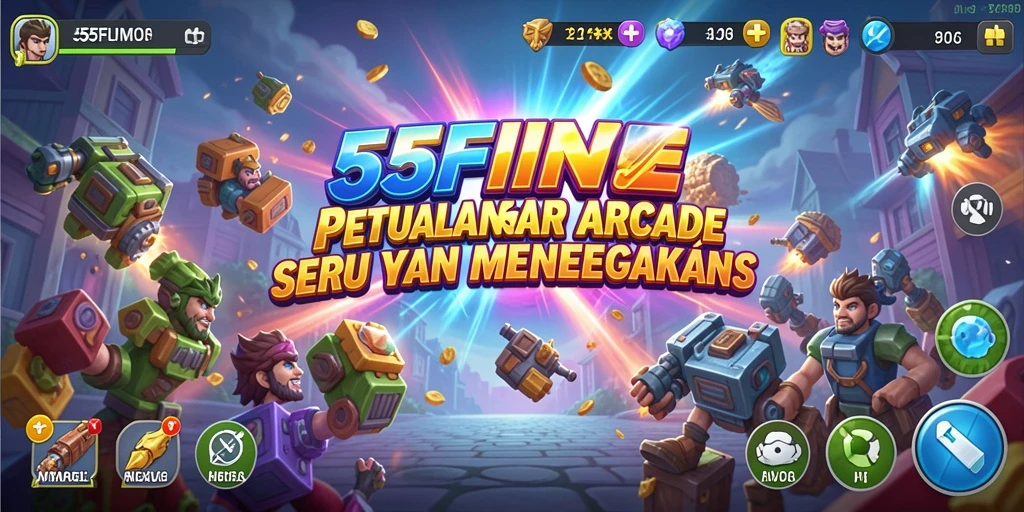 Menggambarkan momen intens dalam gameplay 55FIVE yang menarik.