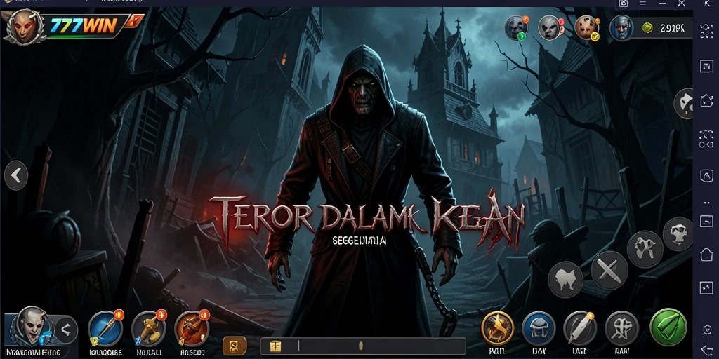 Gameplay 777WIN yang mencekam dalam suasana horor.
