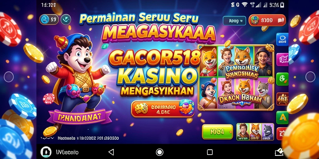 Screenshot utama GACOR518 menampilkan pemain yang menikmati permainan Kasino.
