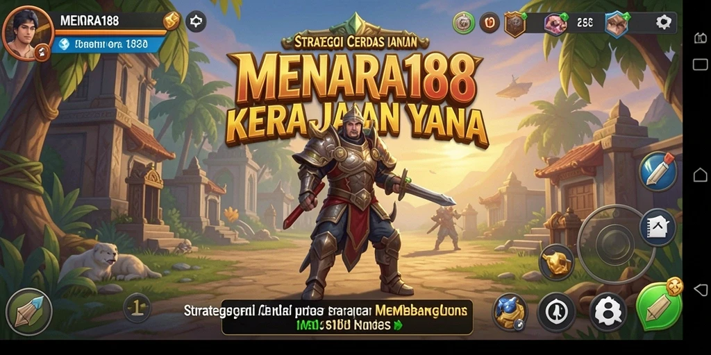 Screenshot gameplay MENARA188 menampilkan strategi mendalam dan konflik antar kerajaan.
