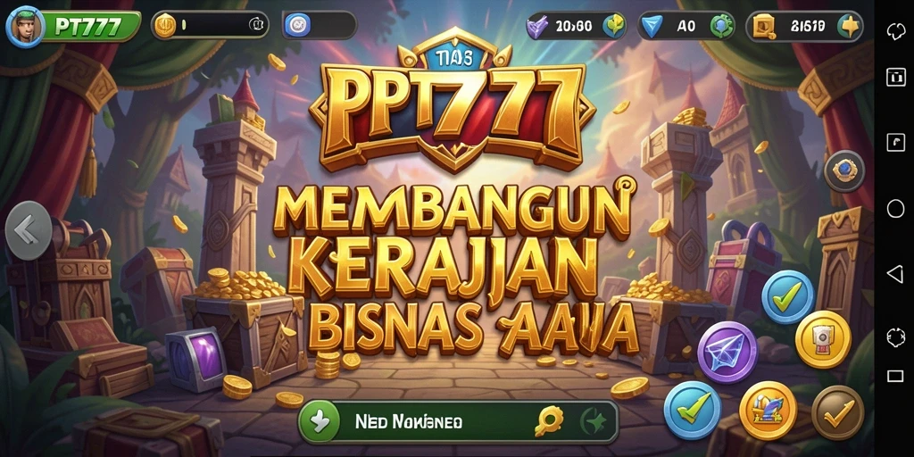 Screenshot gameplay PT777 yang menampilkan aksi membangun bisnis.